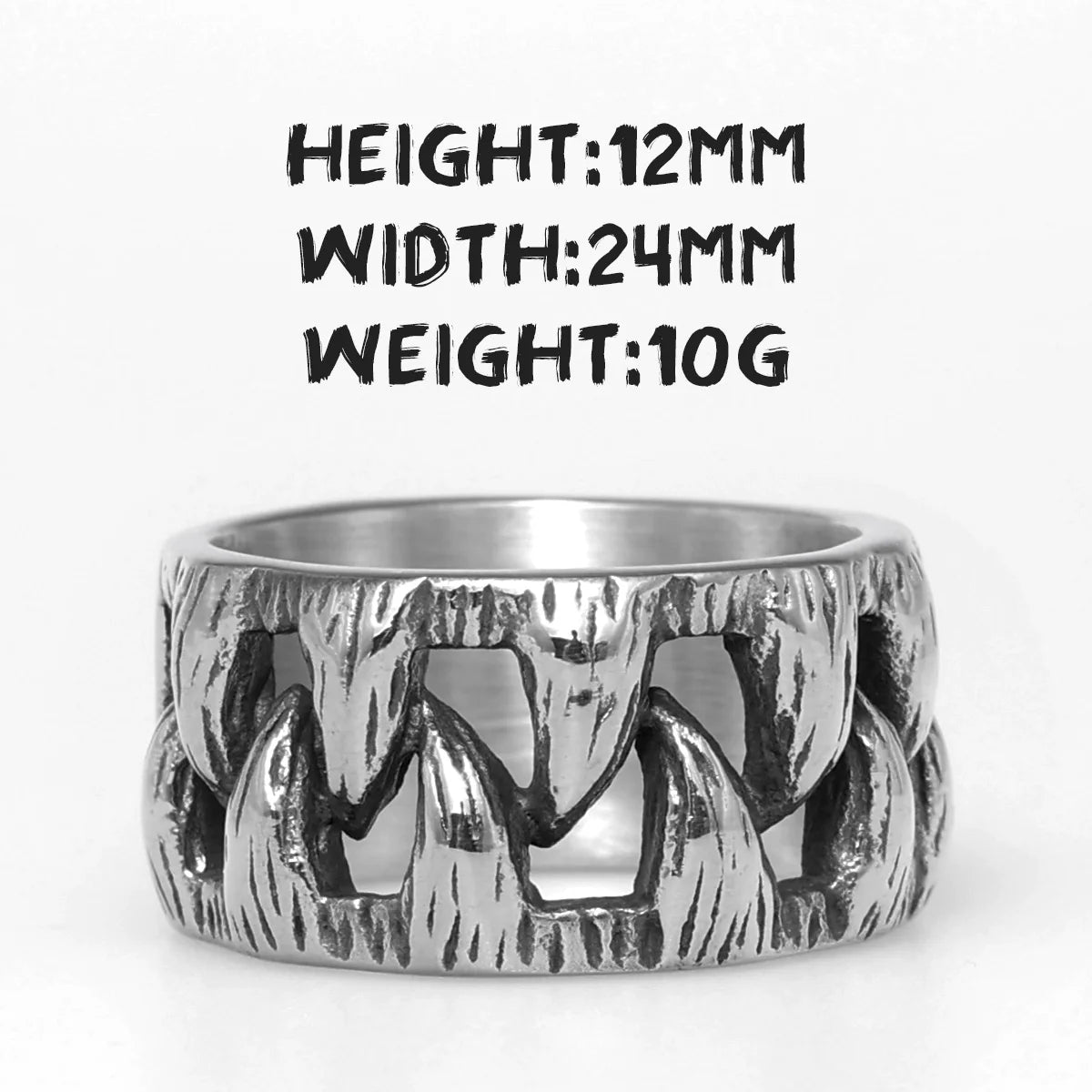 Demon Beast Teeth Skull Ring – Stainless Steel Biker Ring for Men and Women. Badass birthday gifts. Badass Christmas gifts for badasses. Badass skull accessories. Unique Valentine gifts for him and her. Anniversary gift for him and her. Unique Anniversary gift for my badass husband and wife. Unique Badass Birthday gift for my badass boyfriend and girlfriend. Unique Badass Birthday gift for my badass husband and wife. Coolest gift for dad. Special gift for father's day.
