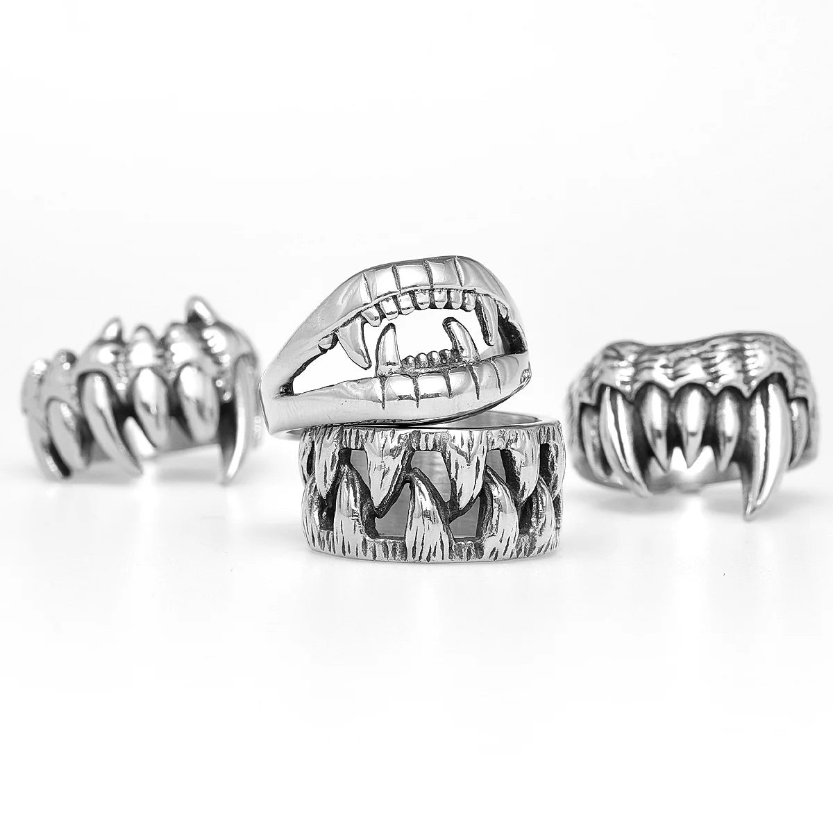 Demon Beast Teeth Skull Ring – Stainless Steel Biker Ring for Men and Women. Badass birthday gifts. Badass Christmas gifts for badasses. Badass skull accessories. Unique Valentine gifts for him and her. Anniversary gift for him and her. Unique Anniversary gift for my badass husband and wife. Unique Badass Birthday gift for my badass boyfriend and girlfriend. Unique Badass Birthday gift for my badass husband and wife. Coolest gift for dad. Special gift for father's day.