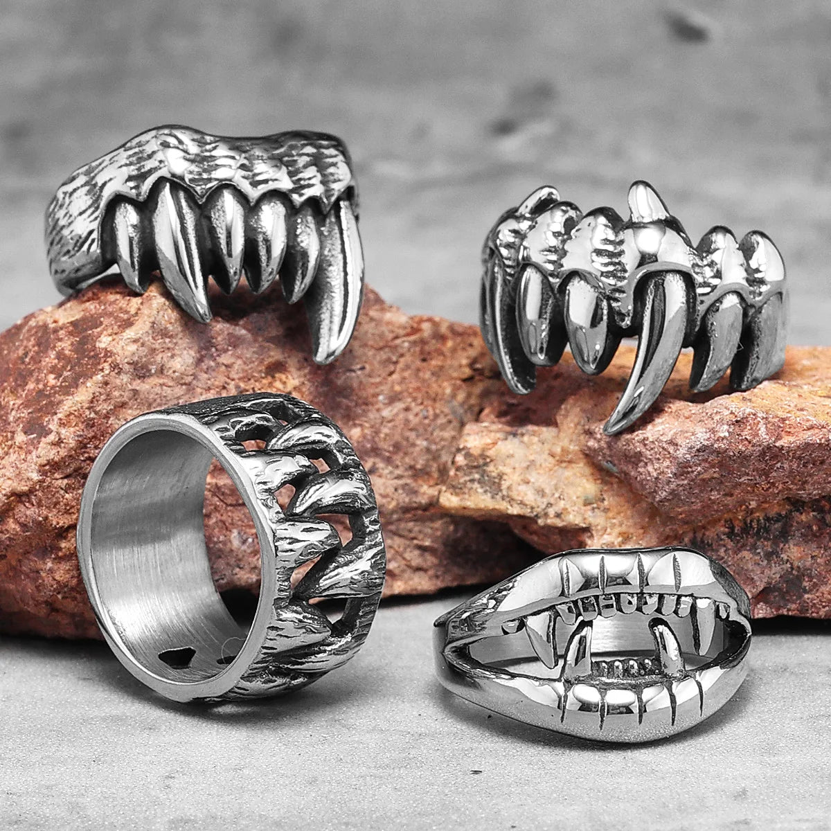 Demon Beast Teeth Skull Ring – Stainless Steel Biker Ring for Men and Women. Badass birthday gifts. Badass Christmas gifts for badasses. Badass skull accessories. Unique Valentine gifts for him and her. Anniversary gift for him and her. Unique Anniversary gift for my badass husband and wife. Unique Badass Birthday gift for my badass boyfriend and girlfriend. Unique Badass Birthday gift for my badass husband and wife. Coolest gift for dad. Special gift for father's day.