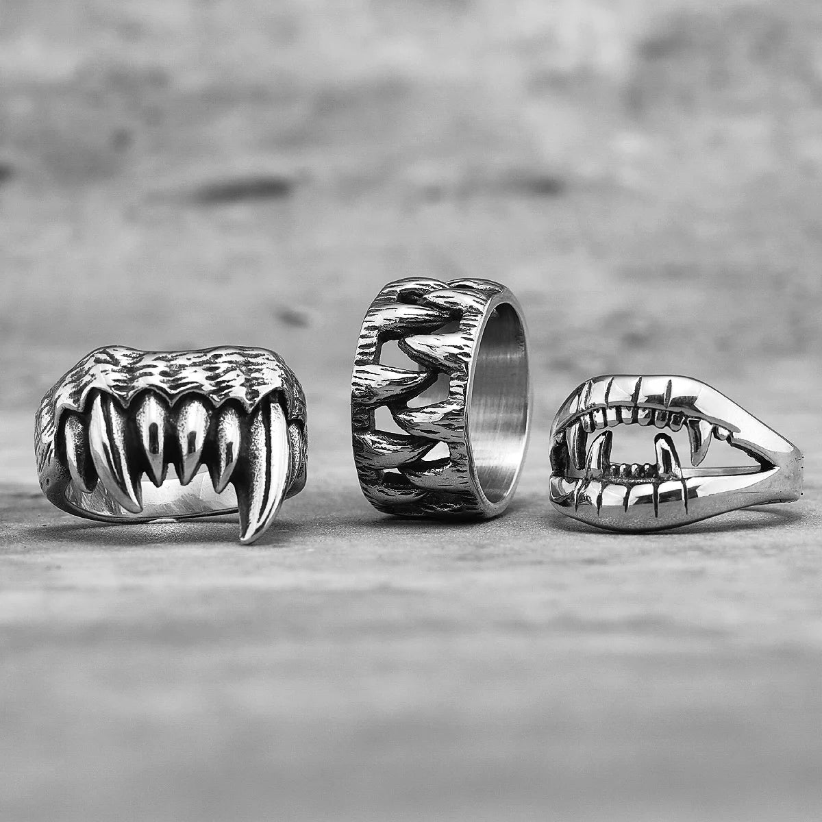 Demon Beast Teeth Skull Ring – Stainless Steel Biker Ring for Men and Women. Badass birthday gifts. Badass Christmas gifts for badasses. Badass skull accessories. Unique Valentine gifts for him and her. Anniversary gift for him and her. Unique Anniversary gift for my badass husband and wife. Unique Badass Birthday gift for my badass boyfriend and girlfriend. Unique Badass Birthday gift for my badass husband and wife. Coolest gift for dad. Special gift for father's day.