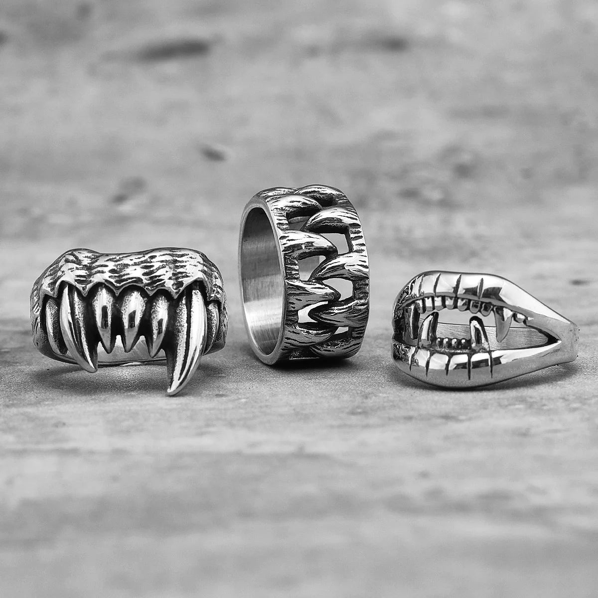 Demon Beast Teeth Skull Ring – Stainless Steel Biker Ring for Men and Women. Badass birthday gifts. Badass Christmas gifts for badasses. Badass skull accessories. Unique Valentine gifts for him and her. Anniversary gift for him and her. Unique Anniversary gift for my badass husband and wife. Unique Badass Birthday gift for my badass boyfriend and girlfriend. Unique Badass Birthday gift for my badass husband and wife. Coolest gift for dad. Special gift for father's day.