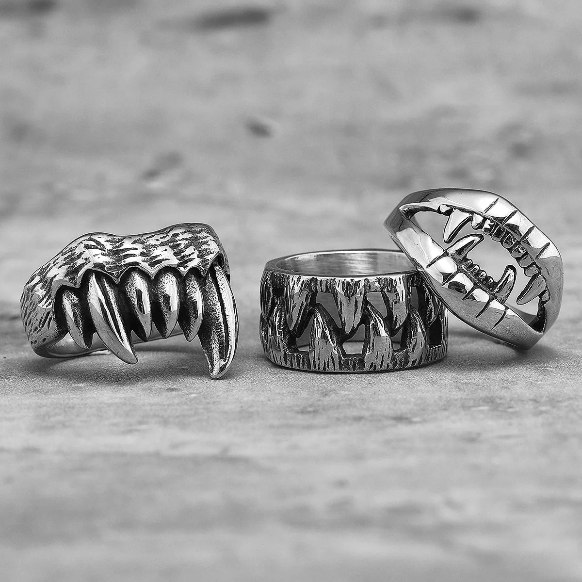 Demon Beast Teeth Skull Ring – Stainless Steel Biker Ring for Men and Women. Badass birthday gifts. Badass Christmas gifts for badasses. Badass skull accessories. Unique Valentine gifts for him and her. Anniversary gift for him and her. Unique Anniversary gift for my badass husband and wife. Unique Badass Birthday gift for my badass boyfriend and girlfriend. Unique Badass Birthday gift for my badass husband and wife. Coolest gift for dad. Special gift for father's day.