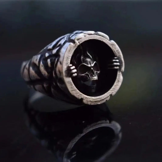 Dianblack Vintage Skullcap Ring – 925 Sterling Silver Rock Accessory for Men and Women. Skull earrings for her. Badass gifts for her. Badass gothic birthday gifts. Unique Badass Christmas gifts for badasses. Badass biker skull earrings. Badass Biker skull jewelry. Badass skull jewelry. Badass skull accessories. Unique Valentine gifts for her. Unique Anniversary gift for her. Unique Anniversary gift for my badass husband. Unique Badass Birthday gift for my badass girlfriend. Badass Birthday gift for my badas