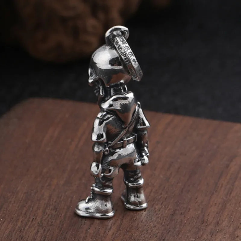 Dominant Skull Soldier Pendant – S925 Silver Necklace for Men. Unique Badass birthday gifts. Unique Badass Biker Christmas gifts for badasses. Badass skull accessories. Unique Valentine gifts for him. Unique Anniversary gift for him. Unique Anniversary gift for my badass husband. Unique Badass Birthday gift for my badass boyfriend. Badass Birthday gift for my badass husband. Badass gift for bikers.