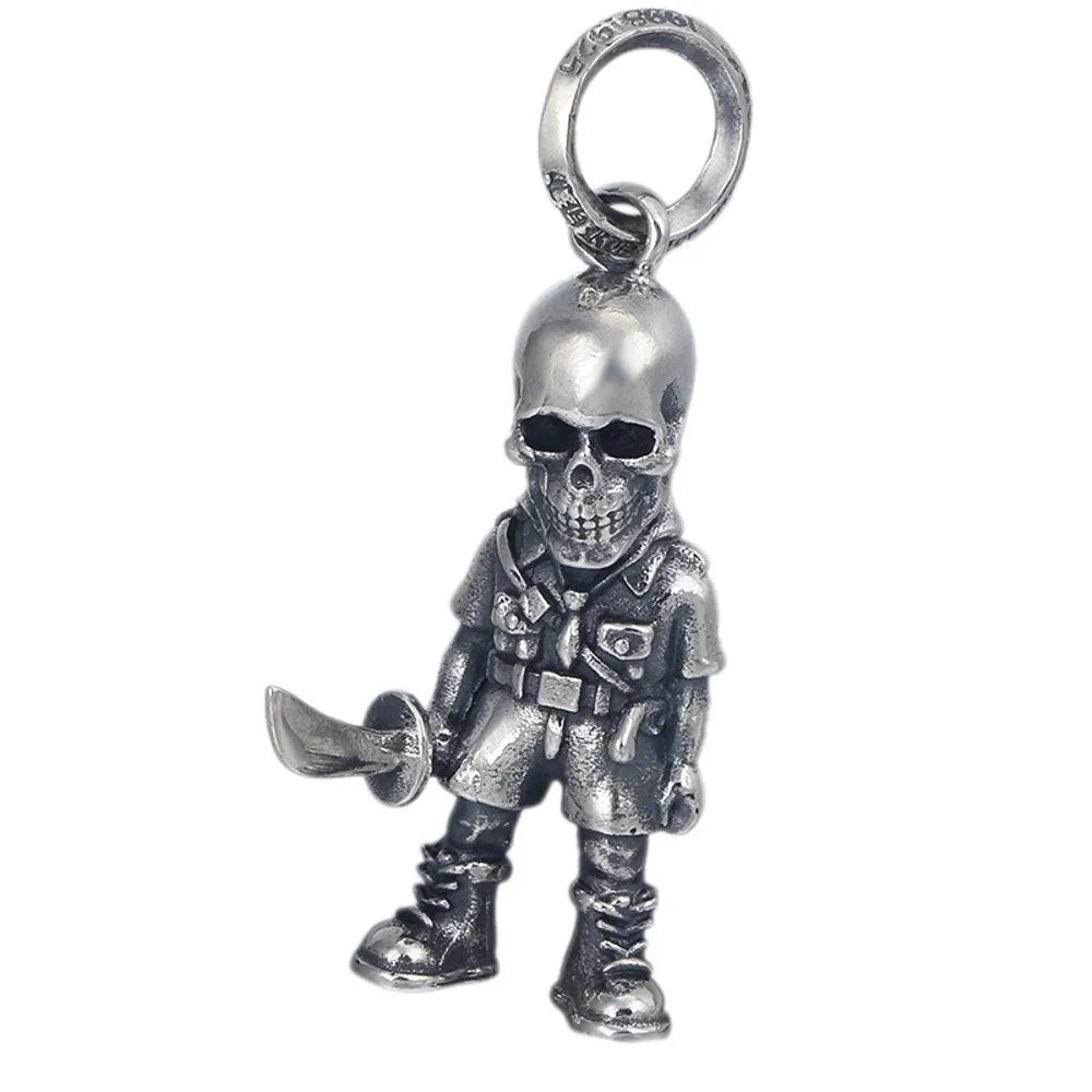 Dominant Skull Soldier Pendant – S925 Silver Necklace for Men. Unique Badass birthday gifts. Unique Badass Biker Christmas gifts for badasses. Badass skull accessories. Unique Valentine gifts for him. Unique Anniversary gift for him. Unique Anniversary gift for my badass husband. Unique Badass Birthday gift for my badass boyfriend. Badass Birthday gift for my badass husband. Badass gift for bikers.
