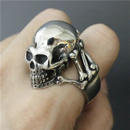 🔥 Ghost Skull Ring – 316L Stainless Steel Heavy Biker Skull Ring 💀. Badass skull accessories. Unique Valentine gifts for him. Unique Anniversary gift for him. Unique Anniversary gift for my badass husband. Unique Badass Birthday gift for my badass boyfriend. Badass Birthday gift for my badass husband. Badass gift for bikers.