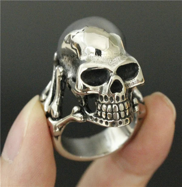 🔥 Ghost Skull Ring – 316L Stainless Steel Heavy Biker Skull Ring 💀. Badass skull accessories. Unique Valentine gifts for him. Unique Anniversary gift for him. Unique Anniversary gift for my badass husband. Unique Badass Birthday gift for my badass boyfriend. Badass Birthday gift for my badass husband. Badass gift for bikers.