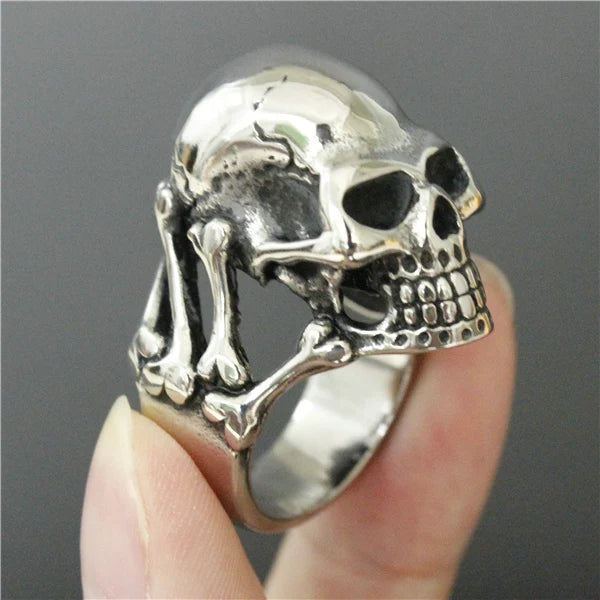 🔥 Ghost Skull Ring – 316L Stainless Steel Heavy Biker Skull Ring 💀. Badass skull accessories. Unique Valentine gifts for him. Unique Anniversary gift for him. Unique Anniversary gift for my badass husband. Unique Badass Birthday gift for my badass boyfriend. Badass Birthday gift for my badass husband. Badass gift for bikers.