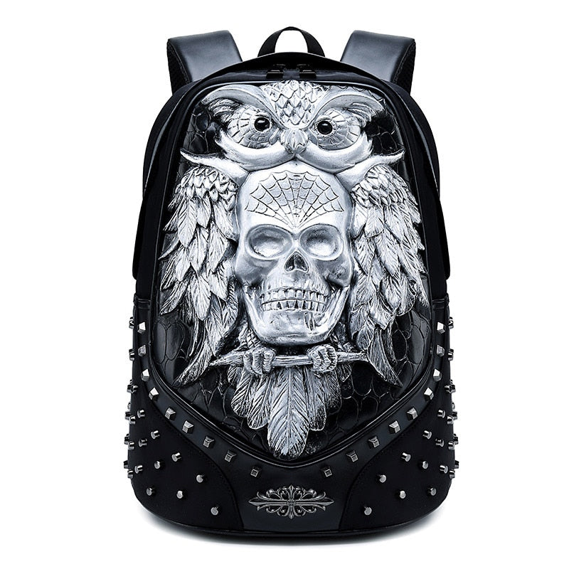 “Rock Fusion” 3D Embossed Backpack Collection