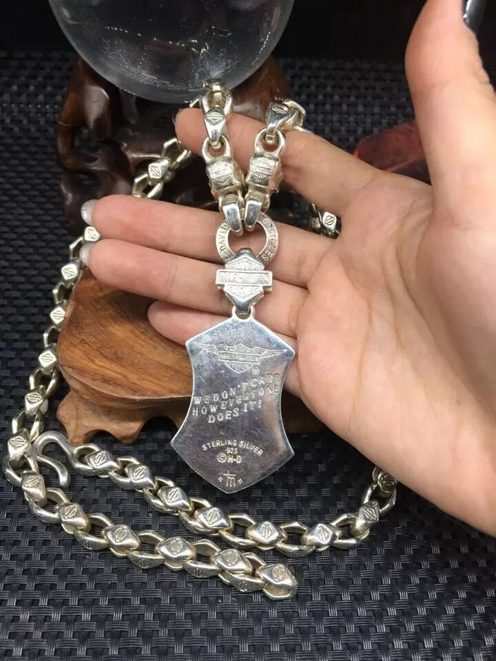 Handcrafted Silver Badass Biker Skull Pendant Necklace. Badass skull accessories. Unique Valentine gifts for him. Unique Anniversary gift for him. Unique Anniversary gift for my badass husband. Unique Badass Birthday gift for my badass boyfriend. Badass Birthday gift for my badass husband. Badass gift for bikers.