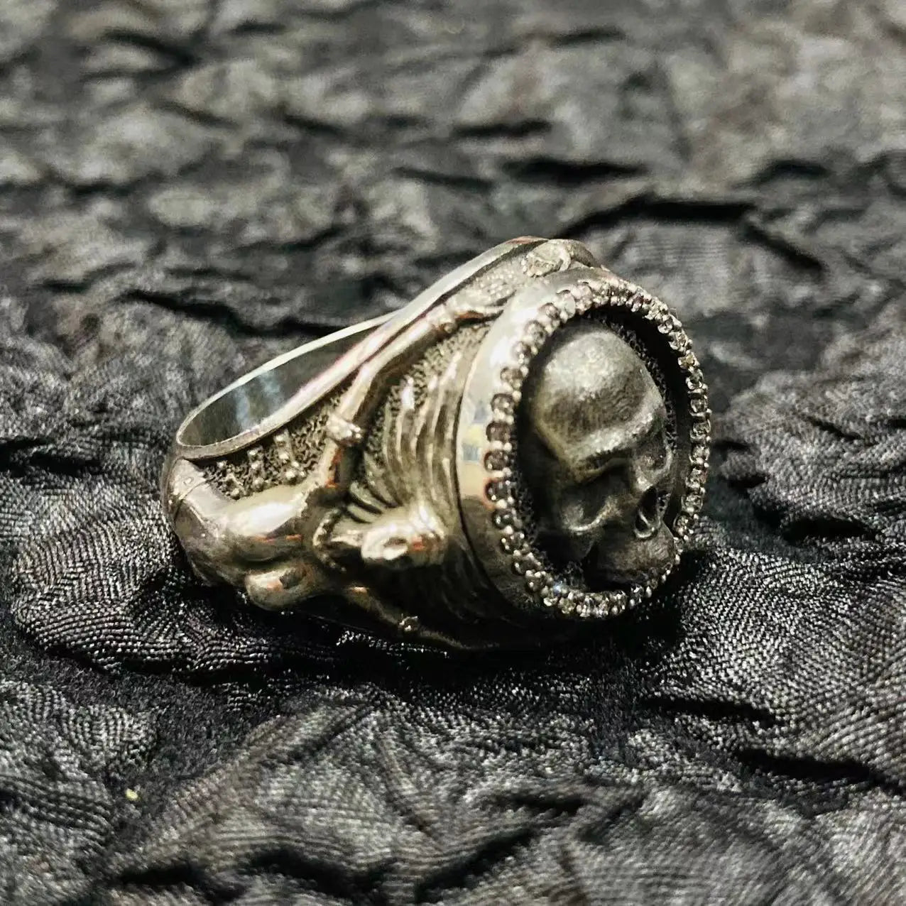 Retro Punk Rock Skull Ring – 925 Sterling Silver Unisex Fashion Jewelry. Unique Badass gifts for badass. Unique Badass birthday gifts. Unique Badass Biker Christmas gifts for badasses. Badass skull accessories. Unique Valentine gifts for him. Unique Anniversary gift for him. Unique Anniversary gift for my badass husband. Unique Badass Birthday gift for my badass boyfriend. Badass Birthday gift for my badass husband. Badass gift for bikers.