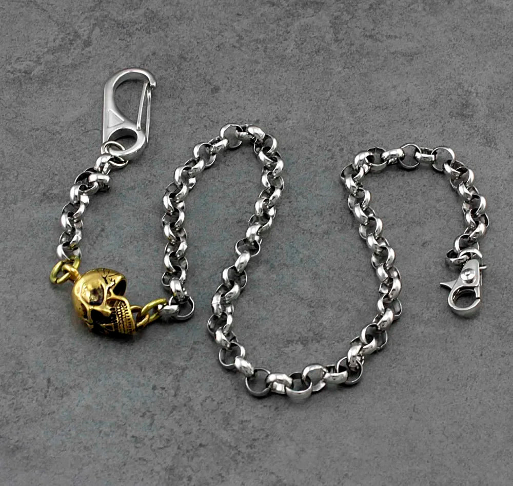 Stainless Steel Biker Skull Wallet Chain – Heavy-Duty Pants Chain for the Ultimate Biker Accessory. Badass gifts for badass. Badass birthday gifts. Badass Christmas gifts for badasses. Badass skull accessories. Valentine gifts for him. Anniversary gift for him. Anniversary gift for my badass husband. Badass Birthday gift for my badass boyfriend. Badass Birthday gift for my badass husband. Badass gift for bikers.