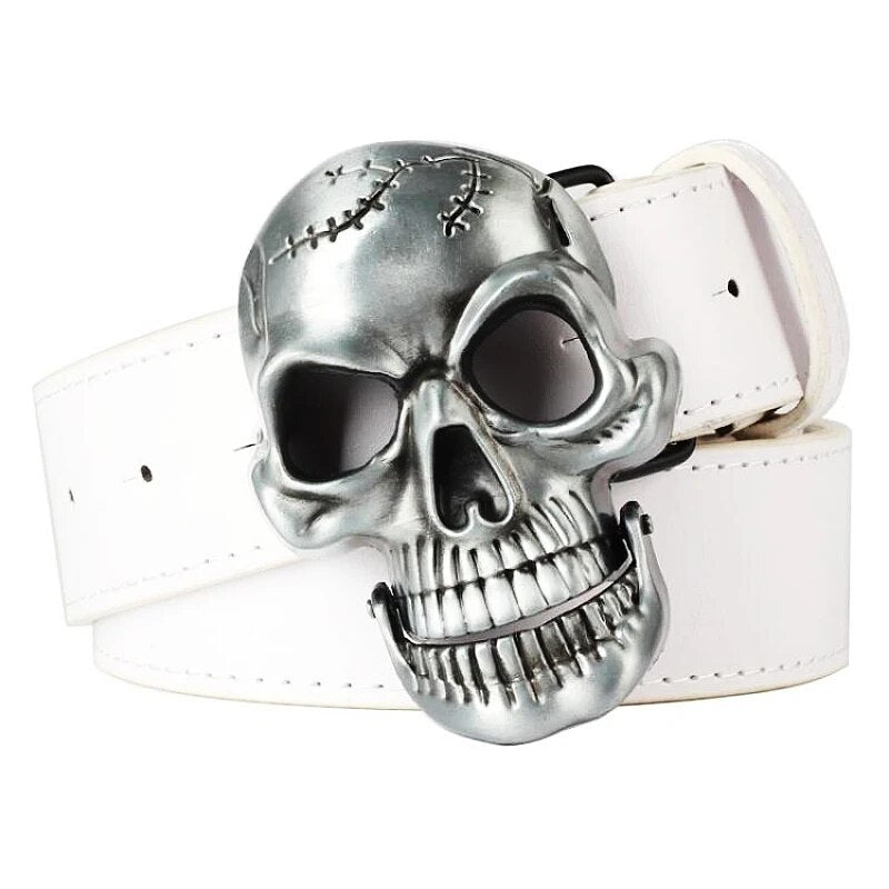 Rock Metal Buckle Big Skull Belts
