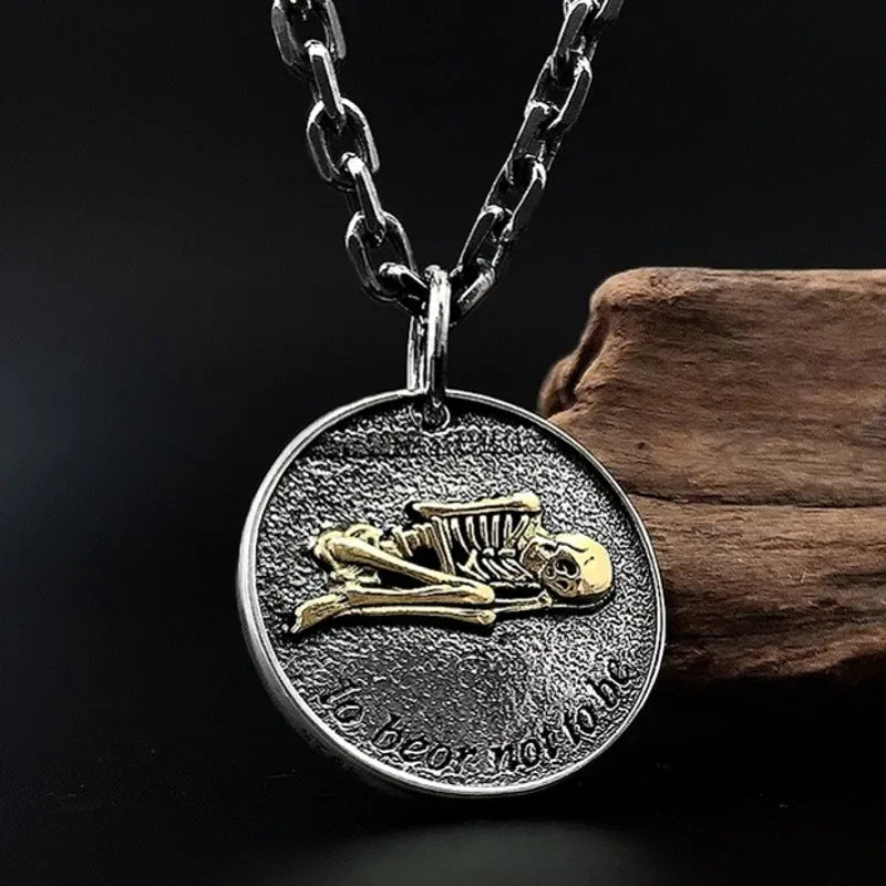 Retro Hip-Hop Skull Coin Pendant – S925 Silver Badass Skull Jewelry. Unique Badass gifts for badass. Unique Badass birthday gifts. Unique Badass Biker Christmas gifts for badasses. Badass skull accessories. Unique Valentine gifts for him. Unique Anniversary gift for him. Unique Anniversary gift for my badass husband. Unique Badass Birthday gift for my badass boyfriend. Badass Birthday gift for my badass husband. Badass gift for bikers.