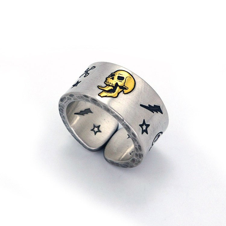 Charm Skull Ring for Women - Boho Knuckle Party Ring, Gothic Punk Jewelry Gift 2023. Skull ring for women. Badass skull jewelry. Badass skull accessories. Skull ring for women.