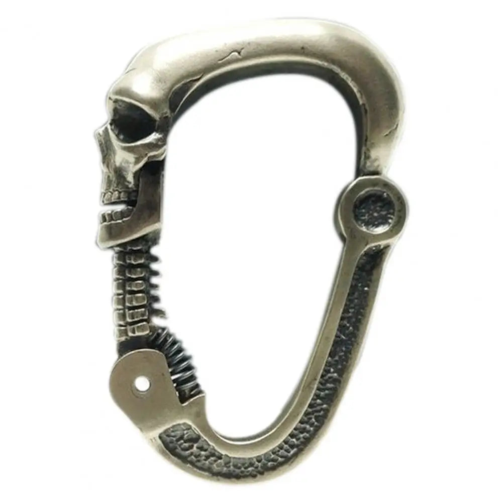 Skull Carabiner Clip – Heavy Duty Stainless Steel Badass Accessory. Skull Carabiner Clip for men. Skull Carabiner Clip for bikers. Unique designed Skull Carabiner Clip.