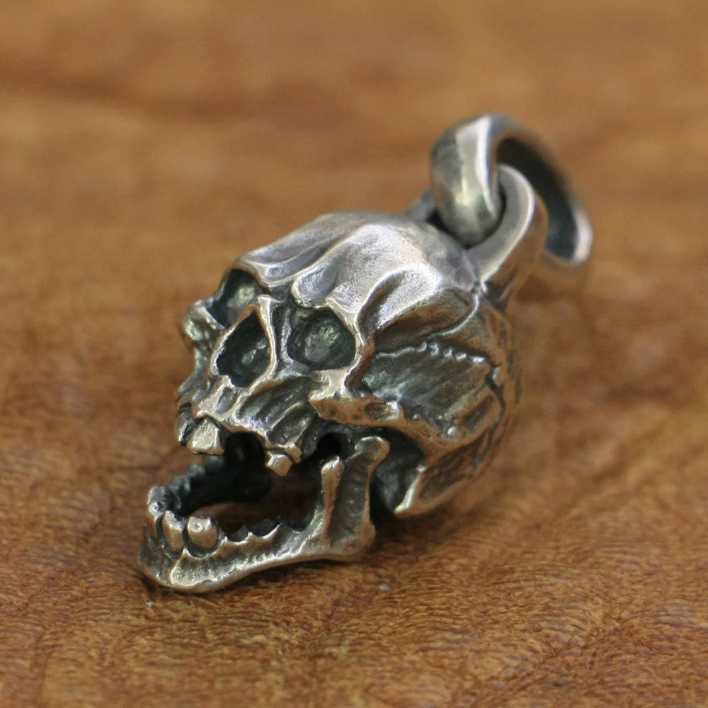 Small Skull Pendant – 925 Sterling Silver Punk Charm for Men and Women. Unique Badass birthday gifts. Unique Badass Biker Christmas gifts for badasses. Badass skull accessories. Unique Valentine gifts for him. Unique Anniversary gift for him. Unique Anniversary gift for my badass husband. Unique Badass Birthday gift for my badass boyfriend. Badass Birthday gift for my badass husband. Badass gift for bikers.
