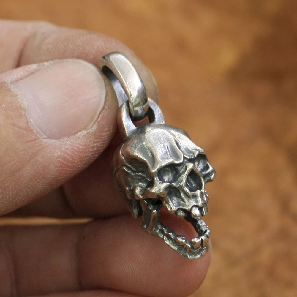 Small Skull Pendant – 925 Sterling Silver Punk Charm for Men and Women. Unique Badass birthday gifts. Unique Badass Biker Christmas gifts for badasses. Badass skull accessories. Unique Valentine gifts for him. Unique Anniversary gift for him. Unique Anniversary gift for my badass husband. Unique Badass Birthday gift for my badass boyfriend. Badass Birthday gift for my badass husband. Badass gift for bikers.