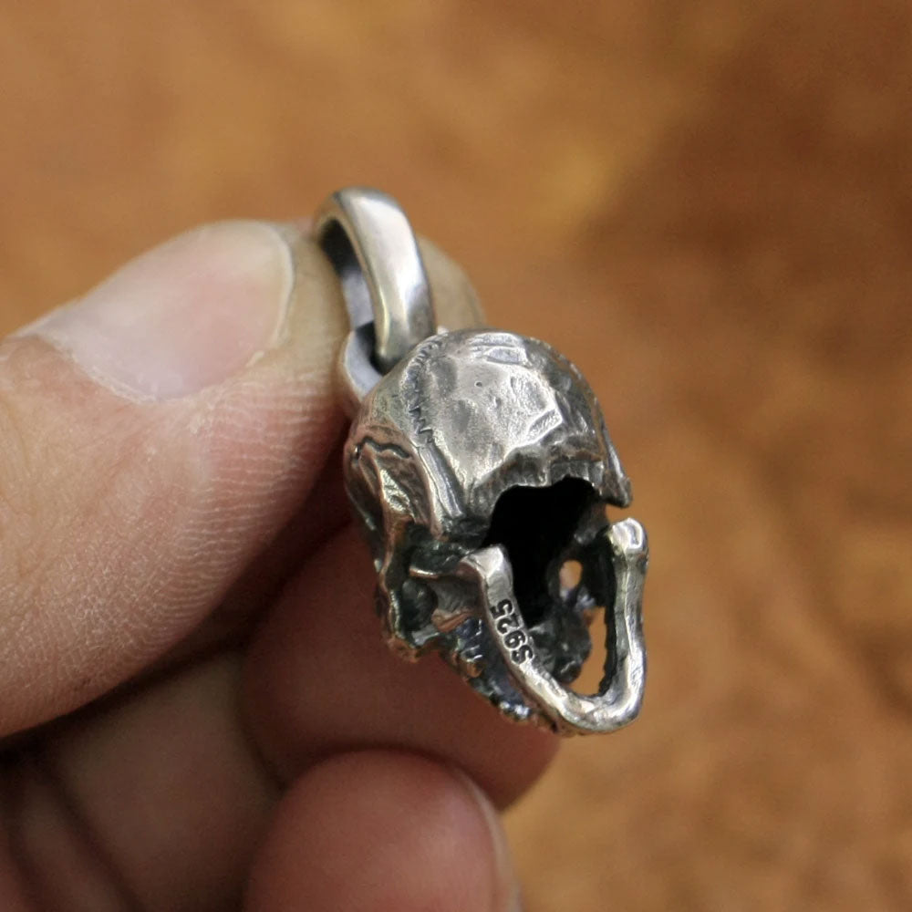 Small Skull Pendant – 925 Sterling Silver Punk Charm for Men and Women. Unique Badass birthday gifts. Unique Badass Biker Christmas gifts for badasses. Badass skull accessories. Unique Valentine gifts for him. Unique Anniversary gift for him. Unique Anniversary gift for my badass husband. Unique Badass Birthday gift for my badass boyfriend. Badass Birthday gift for my badass husband. Badass gift for bikers.