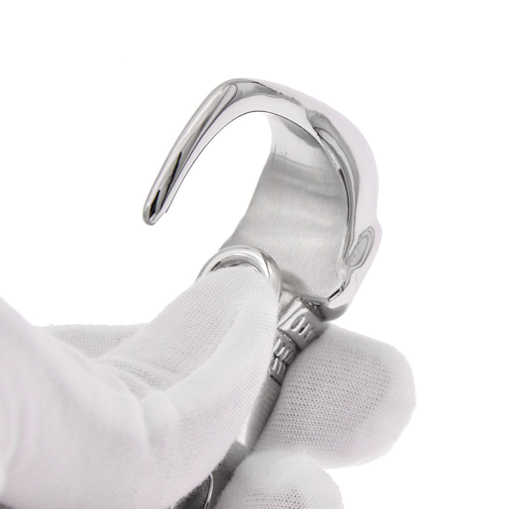 4.5cm Big Skull Carabiner Biker Keychains. High quality 925 sterling silver. Badass skull accessories. Unique Valentine gifts for him. Unique Anniversary gift for him. Unique Anniversary gift for my badass husband. Unique Badass Birthday gift for my badass boyfriend. Badass Birthday gift for my badass husband. Badass gift for bikers.