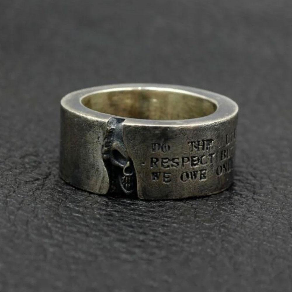 925 Sterling Silver Hidden Devil Skull Ring