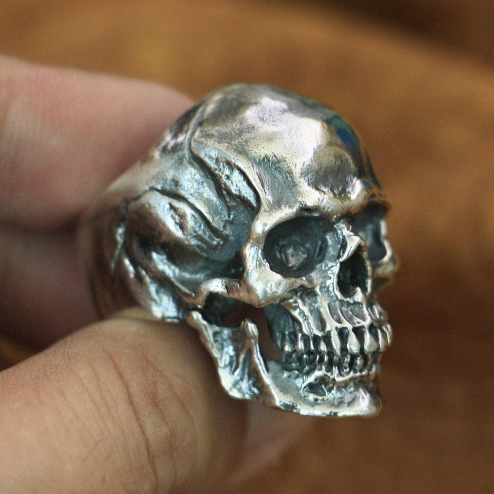 Handcrafted 925 Sterling Silver High Detailed Skull Rings. Unique Badass birthday gifts. Unique Badass Biker Christmas gifts for badasses. Badass skull accessories. Unique Valentine gifts for him. Unique Anniversary gift for him. Unique Anniversary gift for my badass husband. Unique Badass Birthday gift for my badass boyfriend. Badass Birthday gift for my badass husband. Badass gift for bikers.