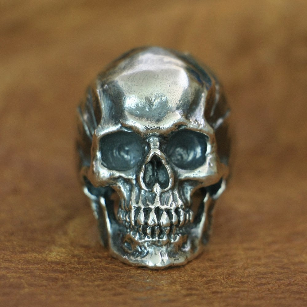 Handcrafted 925 Sterling Silver High Detailed Skull Rings. Unique Badass birthday gifts. Unique Badass Biker Christmas gifts for badasses. Badass skull accessories. Unique Valentine gifts for him. Unique Anniversary gift for him. Unique Anniversary gift for my badass husband. Unique Badass Birthday gift for my badass boyfriend. Badass Birthday gift for my badass husband. Badass gift for bikers.