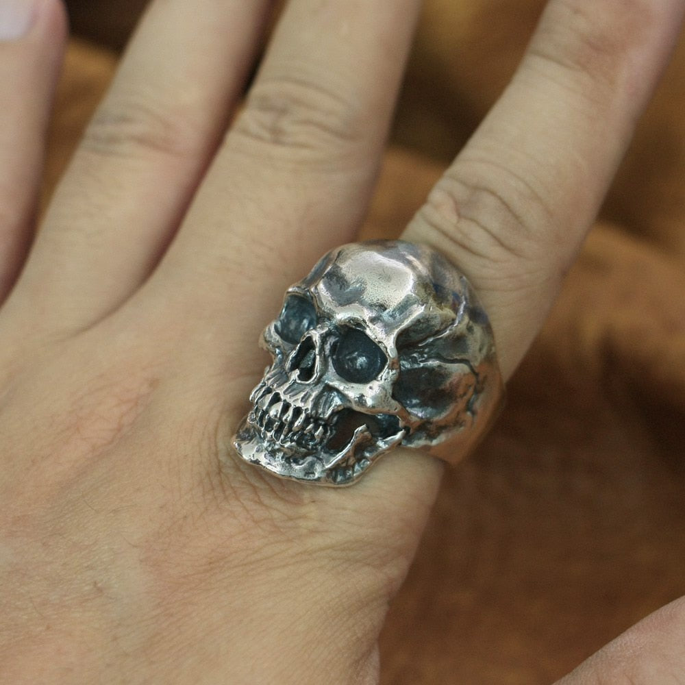 Handcrafted 925 Sterling Silver High Detailed Skull Rings. Unique Badass birthday gifts. Unique Badass Biker Christmas gifts for badasses. Badass skull accessories. Unique Valentine gifts for him. Unique Anniversary gift for him. Unique Anniversary gift for my badass husband. Unique Badass Birthday gift for my badass boyfriend. Badass Birthday gift for my badass husband. Badass gift for bikers.