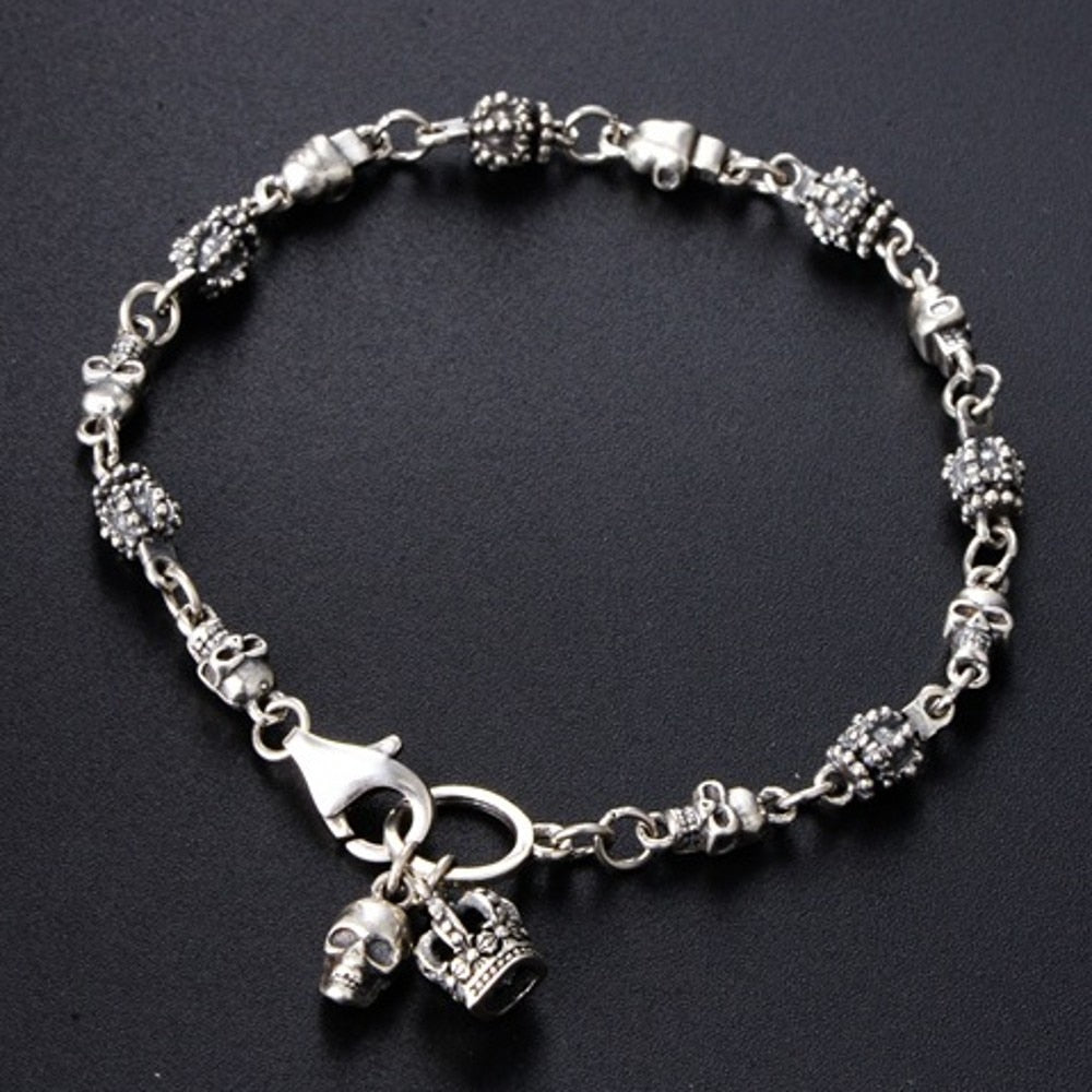 925 Sterling Silver Hipstar Skull Crown Bracelet. Badass gifts for her. Badass gothic birthday gifts. Unique Badass Christmas gifts for badasses. Badass biker skull earrings. Badass Biker skull jewelry. Badass skull jewelry. Badass skull accessories. Unique Valentine gifts for her. Unique Anniversary gift for her. Unique Anniversary gift for my badass husband. Unique Badass Birthday gift for my badass girlfriend. Badass Birthday gift for my badass wife.