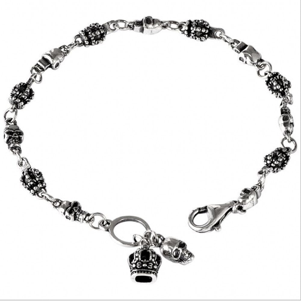 925 Sterling Silver Hipstar Skull Crown Bracelet. Badass gifts for her. Badass gothic birthday gifts. Unique Badass Christmas gifts for badasses. Badass biker skull earrings. Badass Biker skull jewelry. Badass skull jewelry. Badass skull accessories. Unique Valentine gifts for her. Unique Anniversary gift for her. Unique Anniversary gift for my badass husband. Unique Badass Birthday gift for my badass girlfriend. Badass Birthday gift for my badass wife.