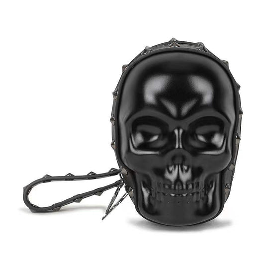 Unique Skull Head Wristlet Handbag. Gothic Skull wristlet. Badass skull accessories. badass skull handbag.