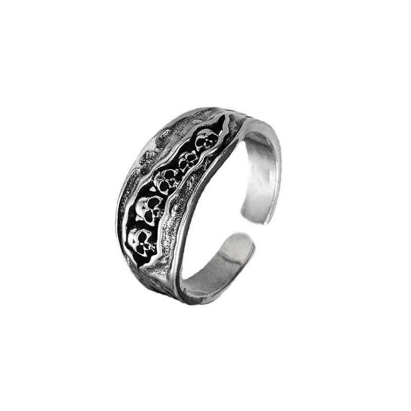 Hell Skull Punk Ring. Skull rings for men and women. skull ring for men. badass skull rings. Badass sbiker skull rings. Badass skull jewelry. Badass biker jewelry. Badass skull accessories.