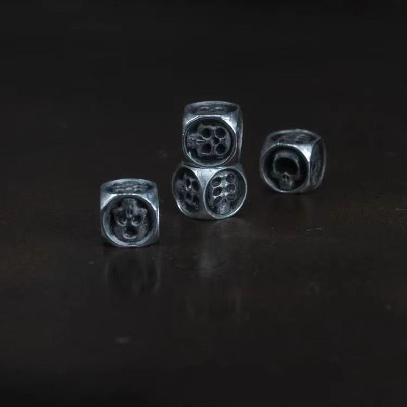 925 Sterling Silver Top-notch Skull Accessories Die or Dices. Badass skull accessories. Badass skull accessory. badass skull accessory collection. Badass gifts for badass.