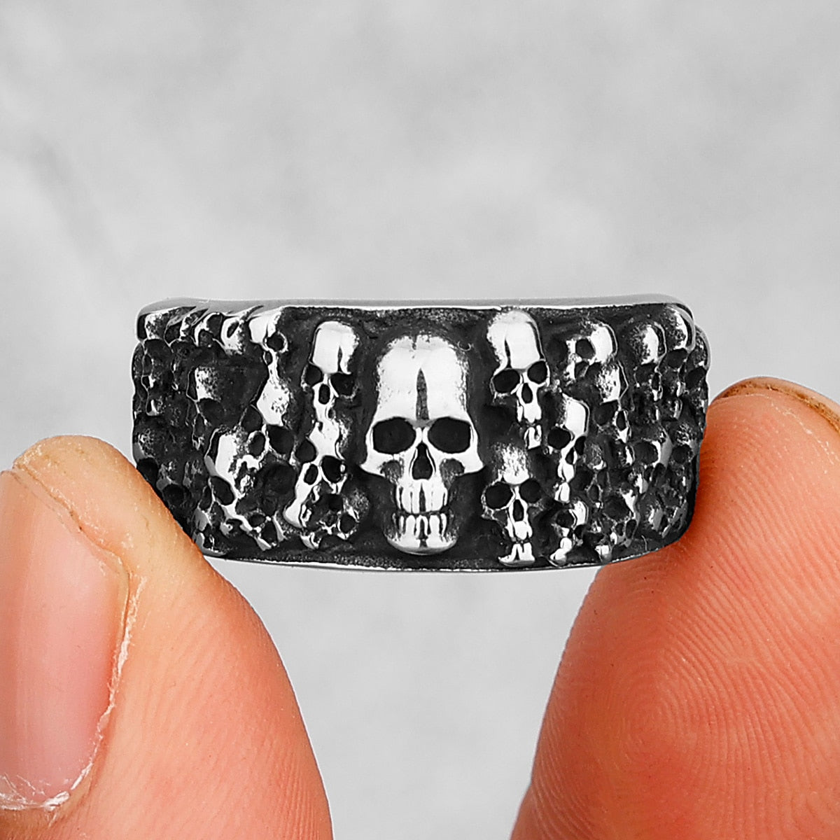 Retro Bad Boy Biker Skull Rings, badass skull ring, badass skull accessories