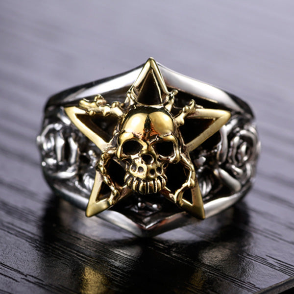 Skull Star Ring