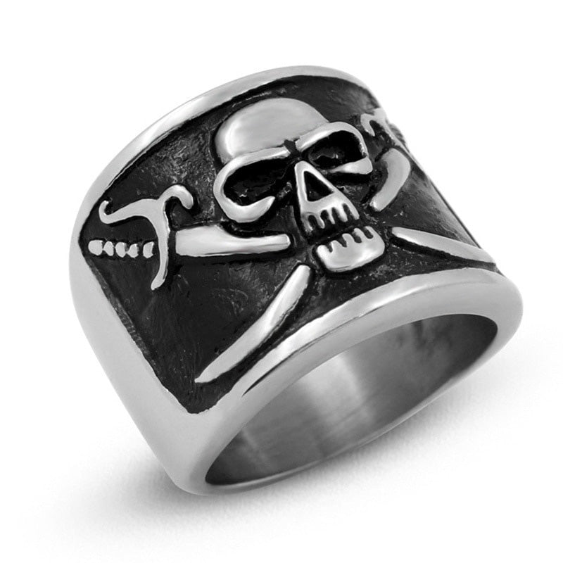 Stainless Steel Pirate Skull Rings Men