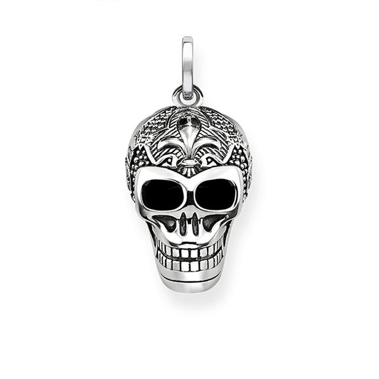 Pendant Lily Skull Skeleton Necklace