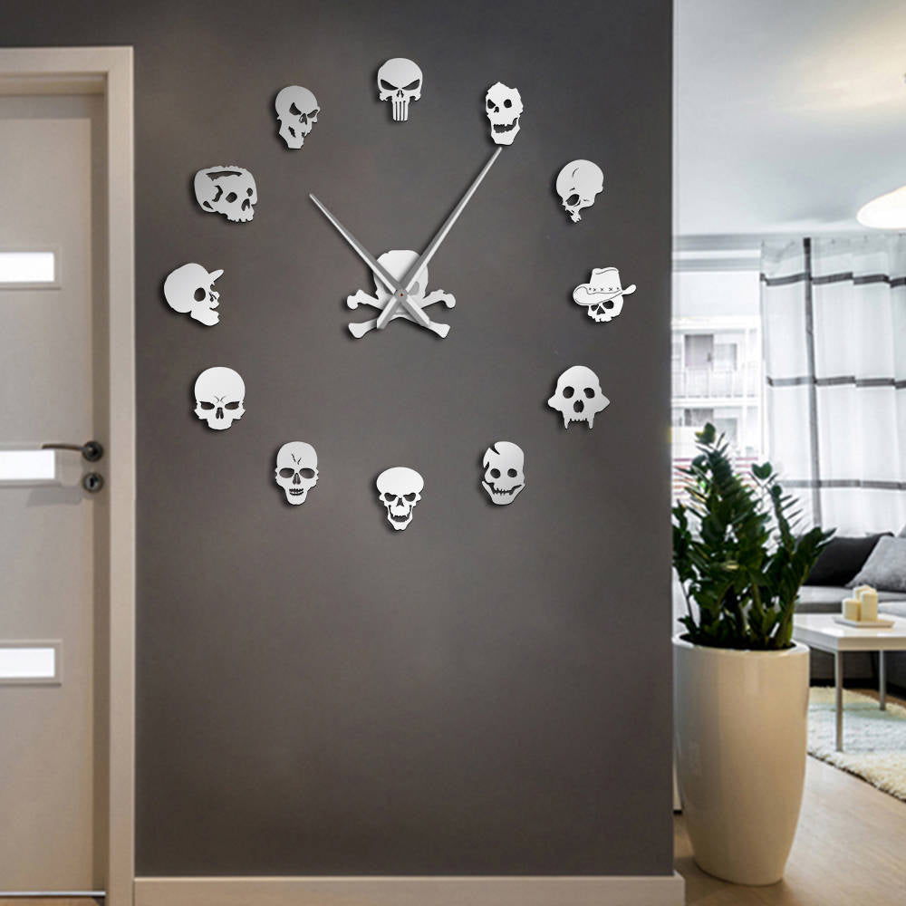 Skull Heads Giant Wall Clock