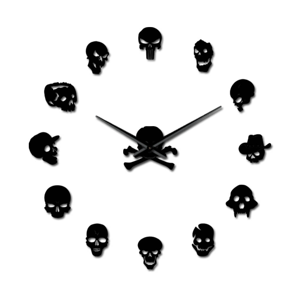 Skull Heads Giant Wall Clock – Sunken Skull