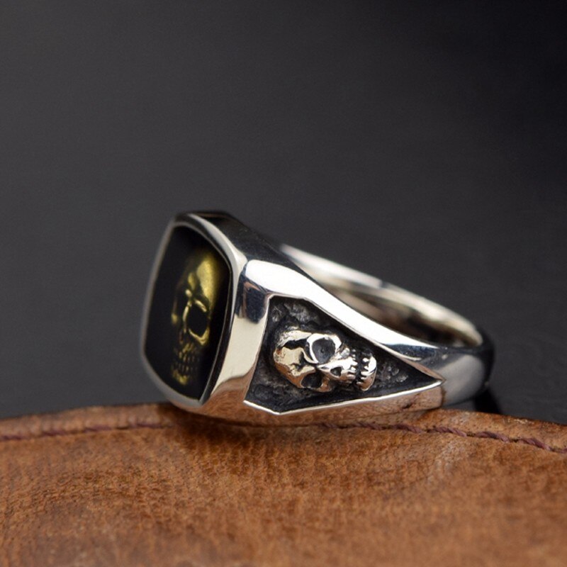 925 sterling silver Thai Design Skull Rings
