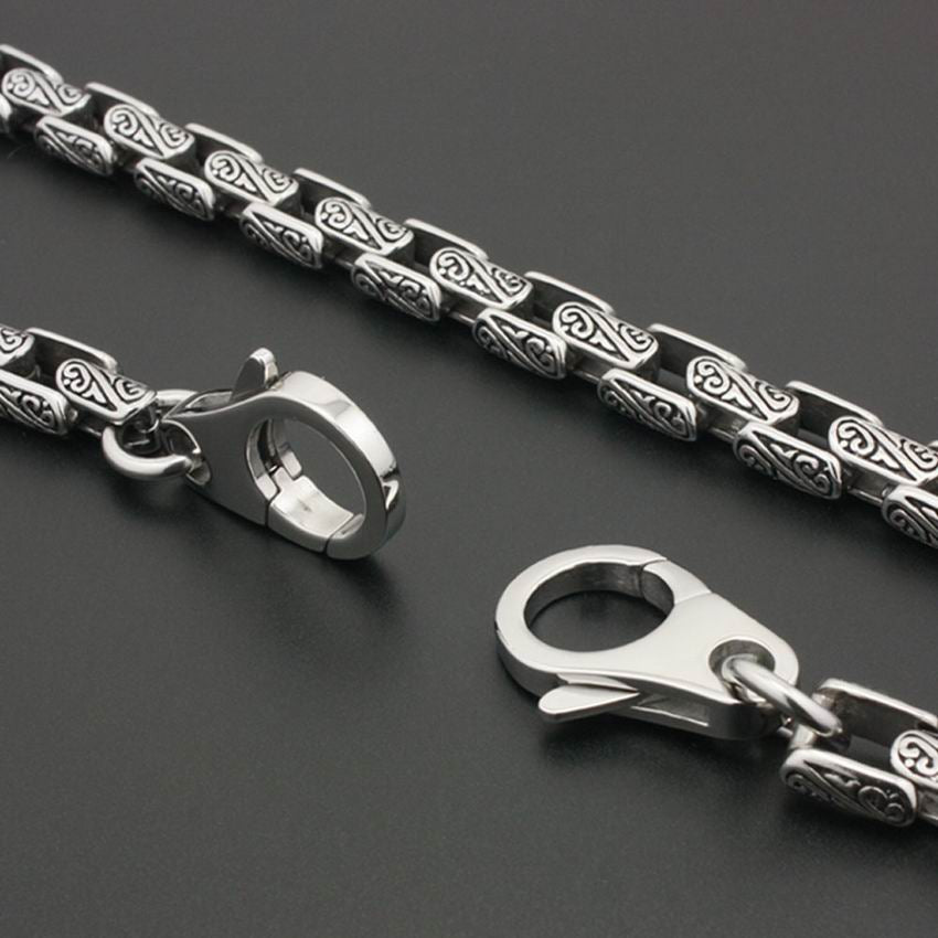 29'' SOLID STAINLESS STEEL BIKER SILVER Gold WALLET CHAIN LONG
