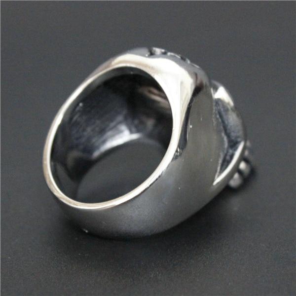 Stainless Steel Lucky 13 Biker Skull Ring. Badass skull ring for men. Cool gift for cool man. Badass gift for bikers. Badass jewelry. Badass biker skull jewelry. Badass skulll accessories. Badass gift for badass. Badass skull accessories. Badass skull jewelry. Christmas gift for badass. Christmas gift for bikers. Christmas gifts for tattoo artists.