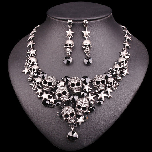 Vintage Crystal Skull Jewelry Sets