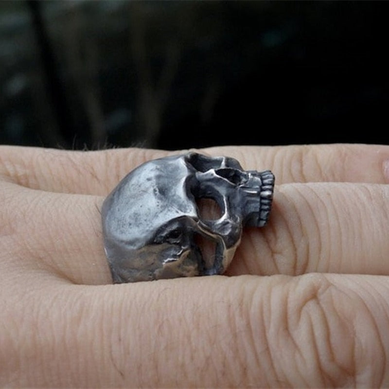 Unique 316L Stainless Steel Biker Skull Ring