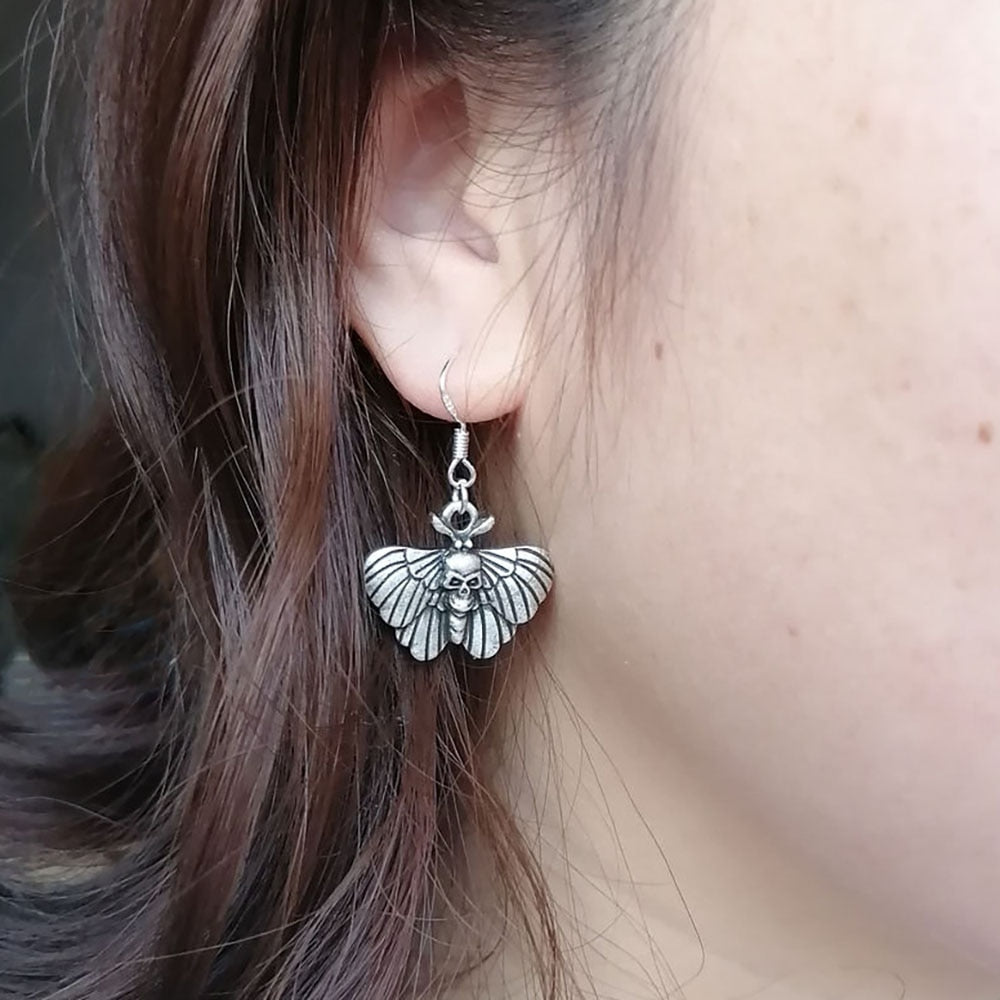 Death Head Moth Skull earrings