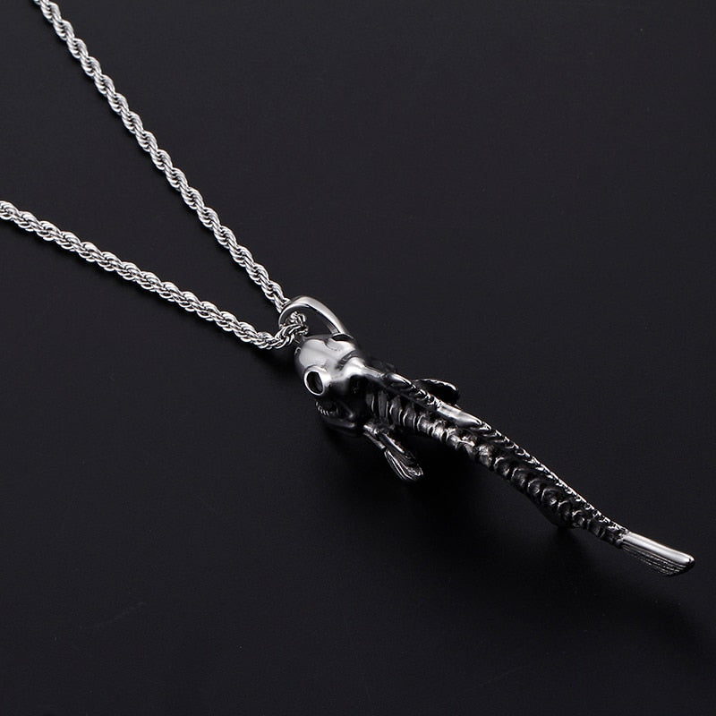 Charming Stainless Steel Skeleton Pendant Necklace
