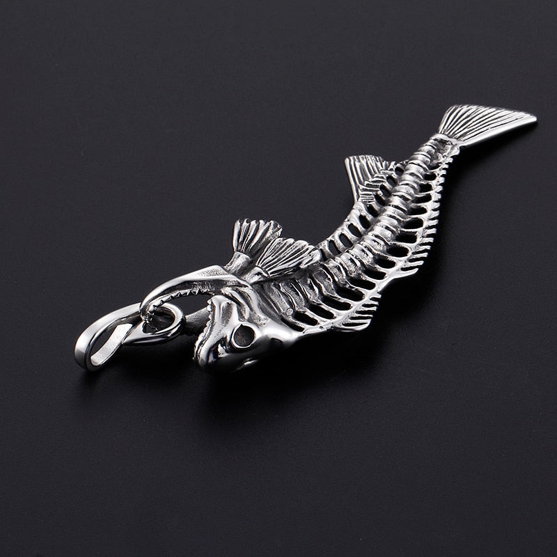 Charming Stainless Steel Skeleton Pendant Necklace