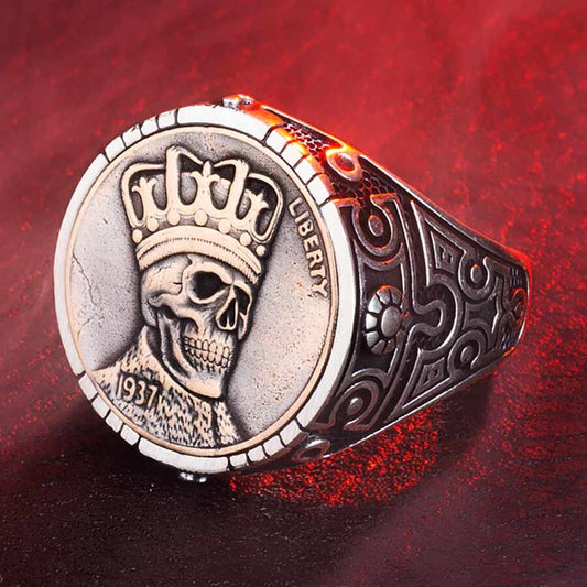 Turkish King Skull Silver Ring - Solid 925 Sterling Silver. Badass gifts for badass. Badass birthday gifts. Badass Christmas gifts for badasses. Badass skull accessories. Valentine gifts for him. Anniversary gift for him. Anniversary gift for my badass husband. Badass Birthday gift for my badass boyfriend. Badass Birthday gift for my badass husband.