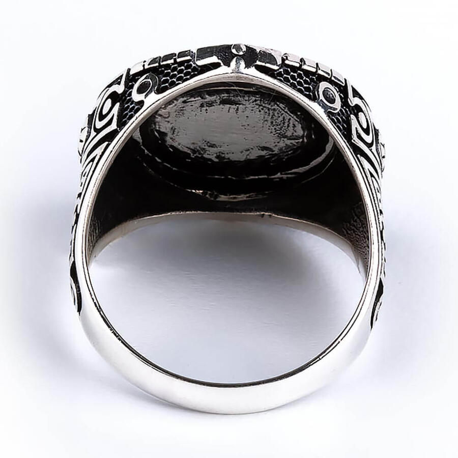 King Skull Silver Ring