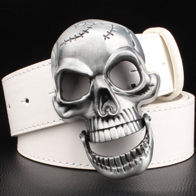 Rock Metal Buckle Big Skull Belts